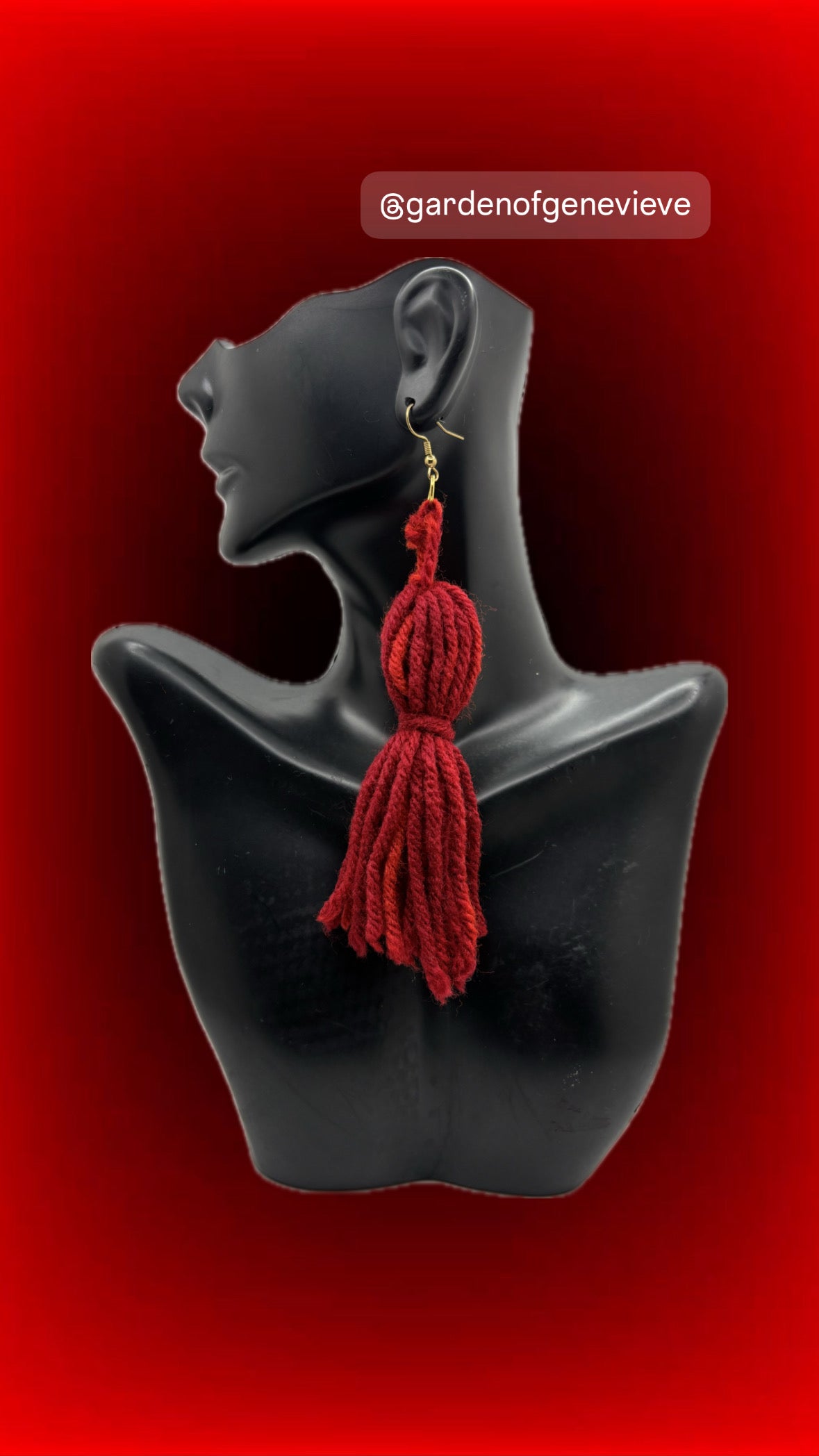 Sangria Drip Crochet Earrings
