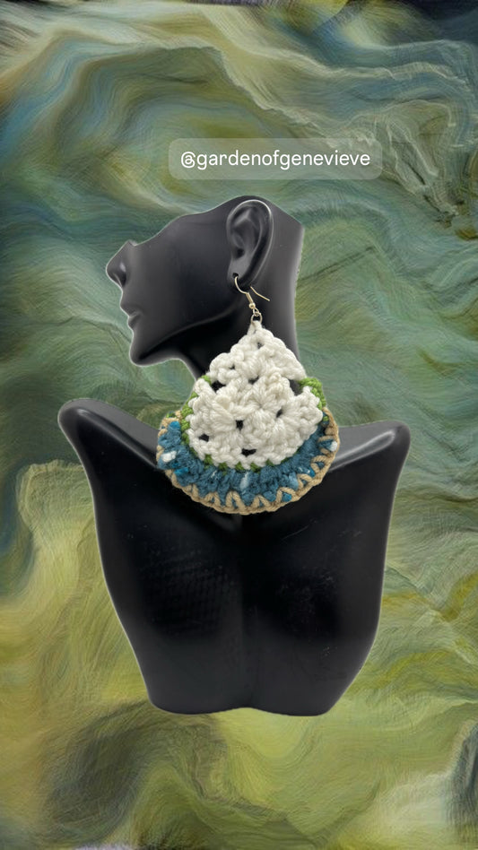 Earth Crochet Earrings