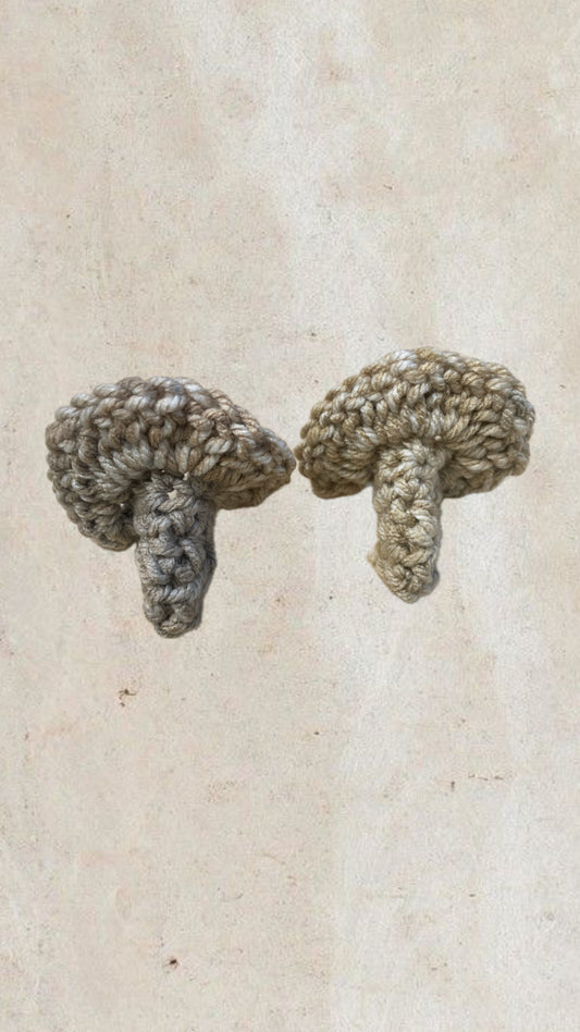 Mushroom Crochet Earrings