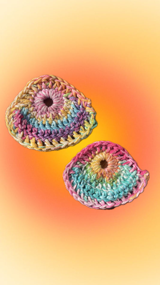 Rainbow Eye Crochet Earrings