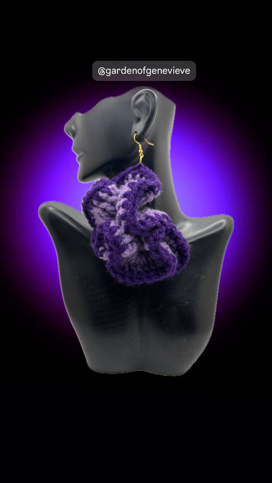 Lavender Vortex Corchet Earrings