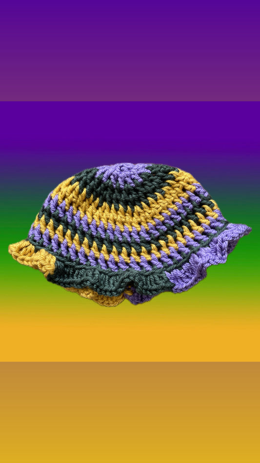 PRE-MADE Mardi Gras Bucket Hat